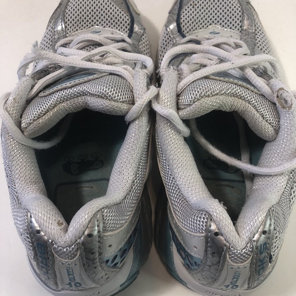 Brooks addiction 10 Womens Running Shoes Size 6.5 White/silver/teal, 1200941B464 - Picture 4 of 9